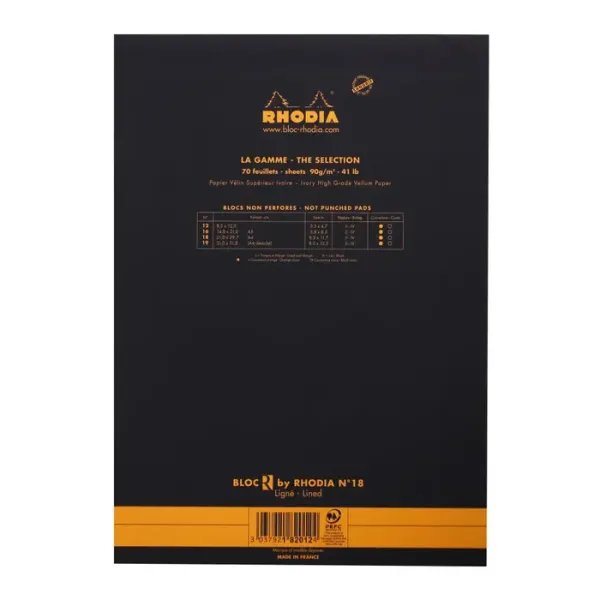 Μπλοκ rhodia a4 ivory ριγέ 90gr 70 φύλλα - Rhodia