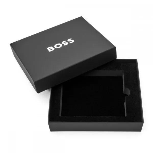 Καρτοθήκη δερμάτινη hugo boss iconic black - Hugo boss