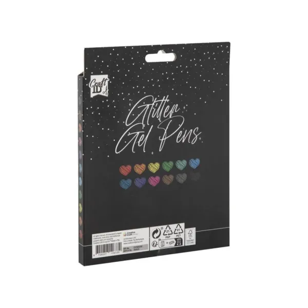 Μαρκαδόροι gel με glitter nassau 12 χρώματα - Nassau