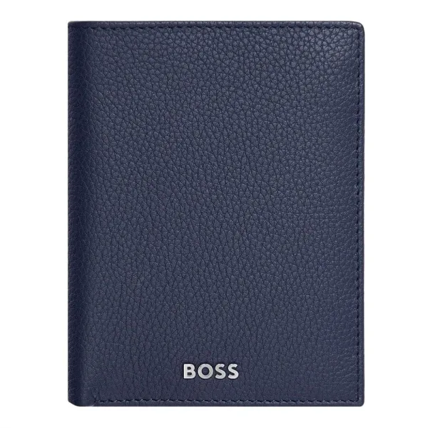 πορτοφόλι δερμάτινο hugo boss classic grained navy - Hugo boss