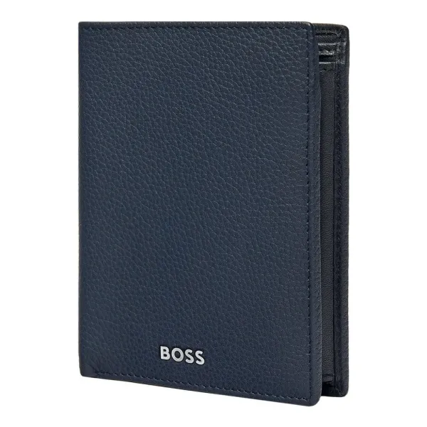 πορτοφόλι δερμάτινο hugo boss classic grained navy - Hugo boss