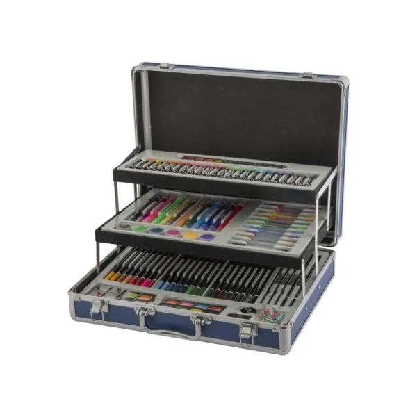σετ ζωγραφικής nassau art set 140 τεμάχια σε μεταλλικό βαλιτσάκι - Nassau
