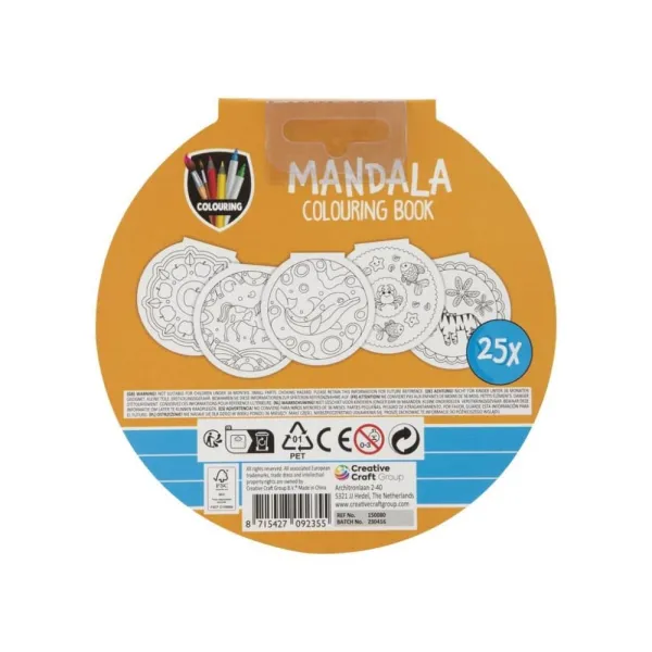 Βιβλίο ζωγραφικής 25 σχέδια mandala 3+ - Moxy