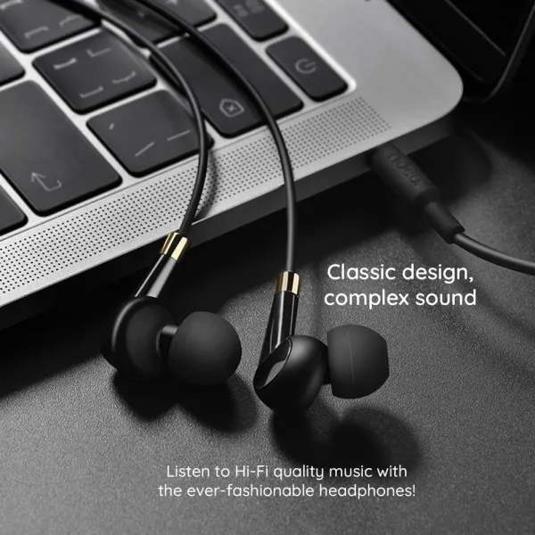 Ακουστικά hoco - wired earphones amazing (m58) - jack 3.5mm stereo hi-fi with microphone 1.2m - white - Hoco
