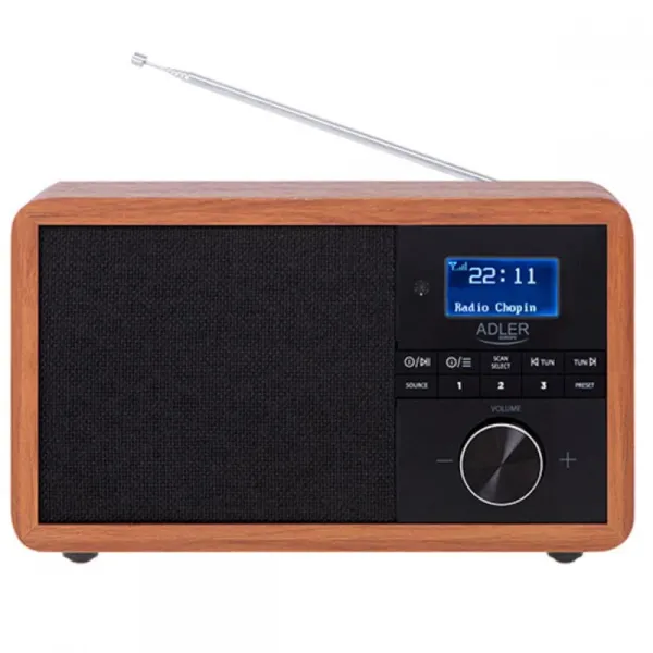 Ηχείο - ραδιόφωνο adler bluetooth wodden radio dab με τηλεχειριστήριο - Adler