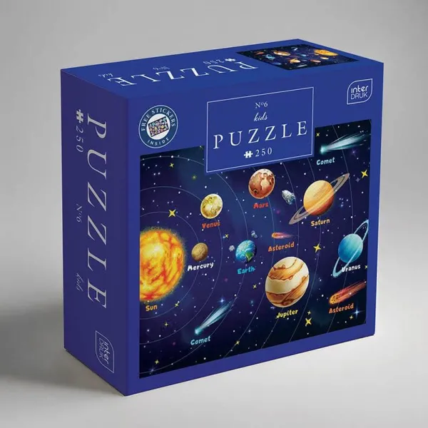 παζλ interdruk 250 κομμάτια kids 6 solar system - Interdruk