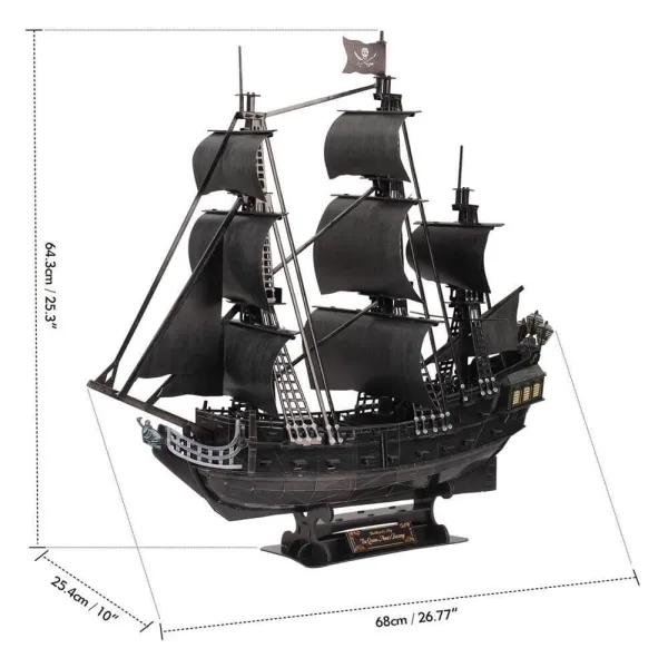 Κατασκευή 3d puzzle queen anne's revenge large cubic fun 328 τεμάχια 10+ - Cubic fun