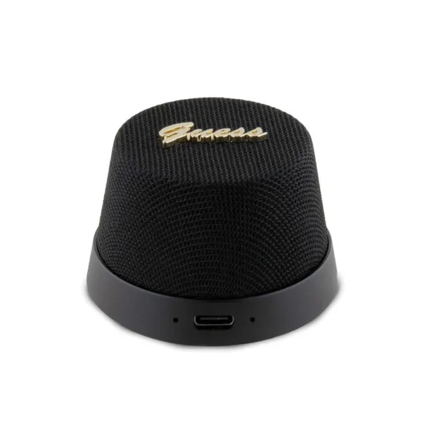 Ηχείο guess - speaker stand magnetic script metal - tws, usb-c, bluetooth v5.3, 700mah, 3w black - Guess