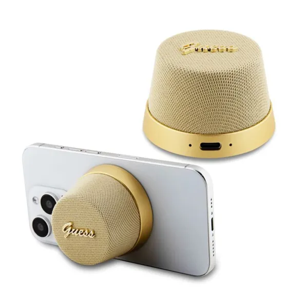 Ηχείο guess - speaker stand magnetic script metal usb-c bluetooth 3w - gold - Guess