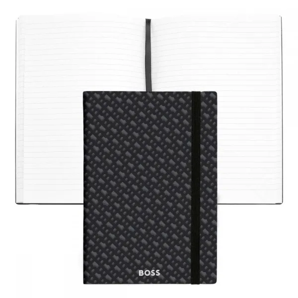 σημειωματάριο hugo boss a5 monogram grey lined - Hugo boss