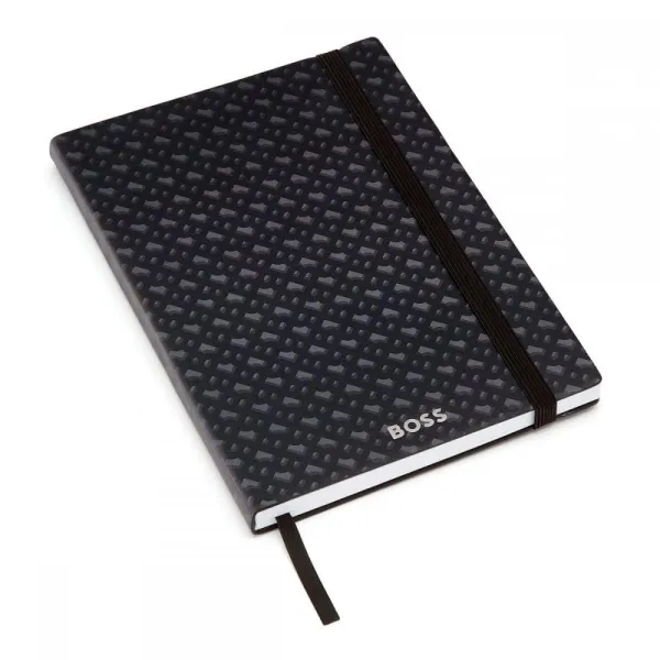 σημειωματάριο hugo boss a5 monogram grey lined - Hugo boss