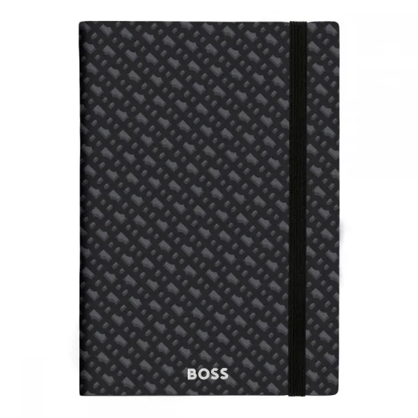 σημειωματάριο hugo boss a5 monogram grey lined - Hugo boss
