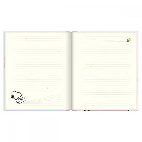 σημειωματάριο premium paper snoopy σκληρό εξώφυλλο με λάστιχο 17x21cm floral - Premium paper