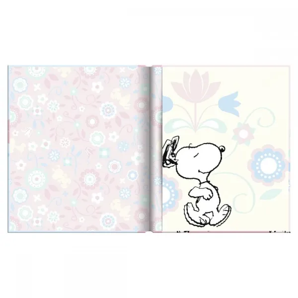 σημειωματάριο premium paper snoopy σκληρό εξώφυλλο με λάστιχο 17x21cm floral - Premium paper