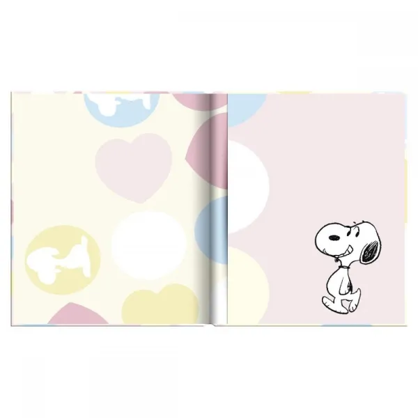 σημειωματάριο premium paper snoopy σκληρό εξώφυλλο με λάστιχο 17x21cm pastel dots - Premium paper