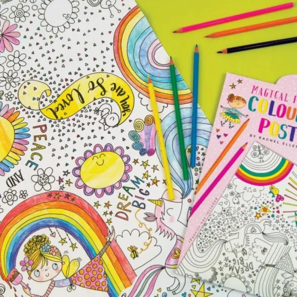 Αφίσα ζωγραφικής colouring poster magical fairyland 70x100cm - Rachel hellen