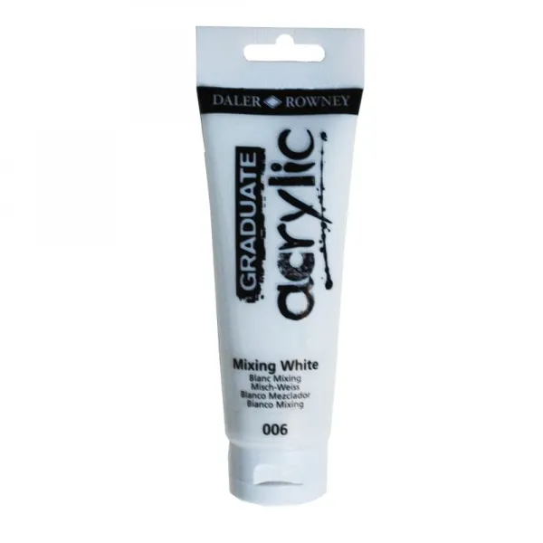 Ακρυλικό χρώμα daler rowney 120ml mixing white 006 - Daler rowney