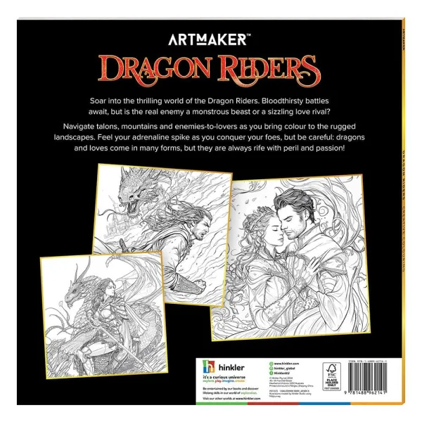 Μπλοκ ζωγραφικής hinkler artmaker colourmorphic dragon riders - Hinkler