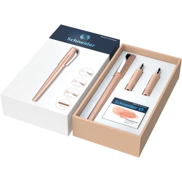 πένα schneider callissima καλλιγραφίας με 3 μύτες & αμπούλες apricot - Schneider