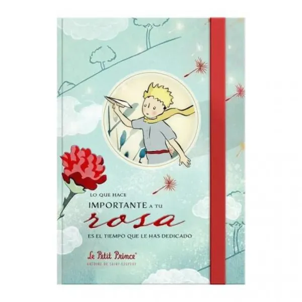 σημειωματάριο premium paper le petit prince rose 12.5x17.5cm με λάστιχο - Premium paper