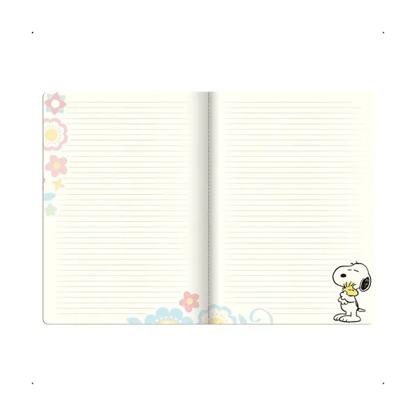 σημειωματάριο premium paper snoopy 18x26cm flowers - Premium paper