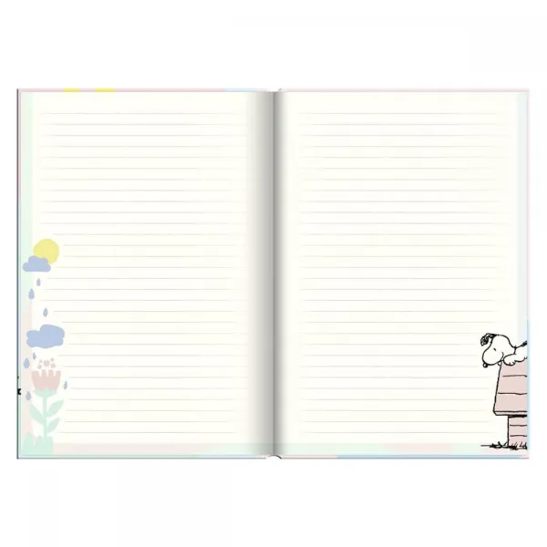 σημειωματάριο premium paper snoopy σκληρό εξώφυλλο με λάστιχο 12.5x17.5cm flower - Premium paper