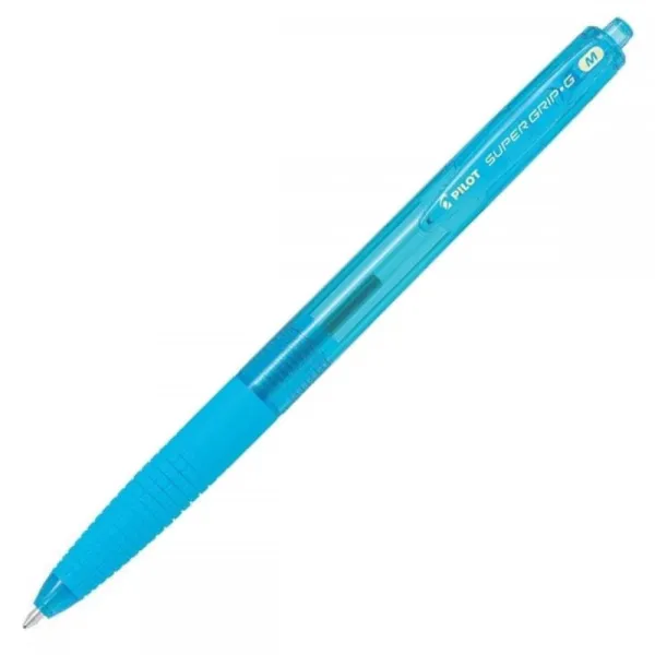 στυλό pilot supergrip g medium 1.0mm γαλάζιο με κουμπί - Pilot