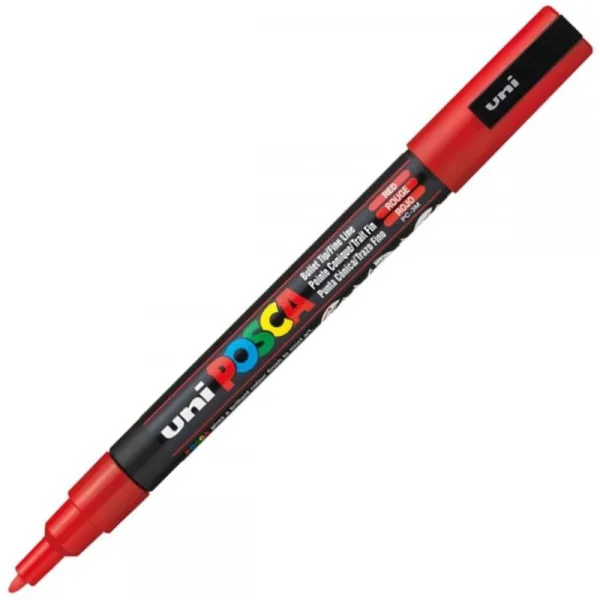 Μαρκαδόρος posca fine pc-3m red - Uniball