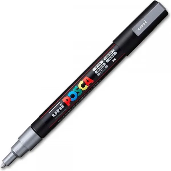 Μαρκαδόρος posca fine pc-3m silver - Uniball