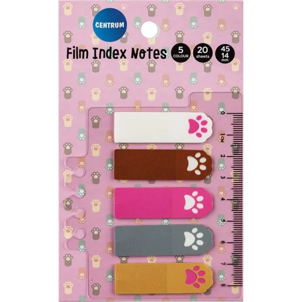 σελιδοείκτες centrum film paws 45x14mm 20 φύλλα x 5 τεμάχια - Centrum