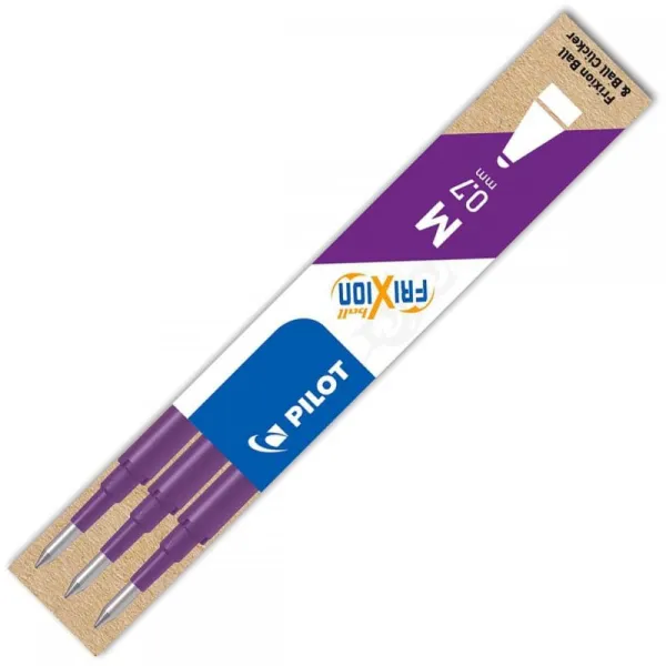 Ανταλλακτικό pilot frixion ball 0.7mm μωβ 3 τεμάχια - Pilot