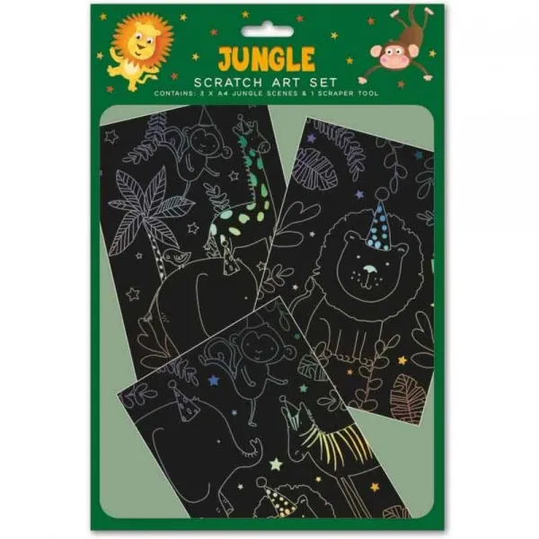 φύλλα scratch art set jungle 3 φύλλα eurowrap - Eurowrap