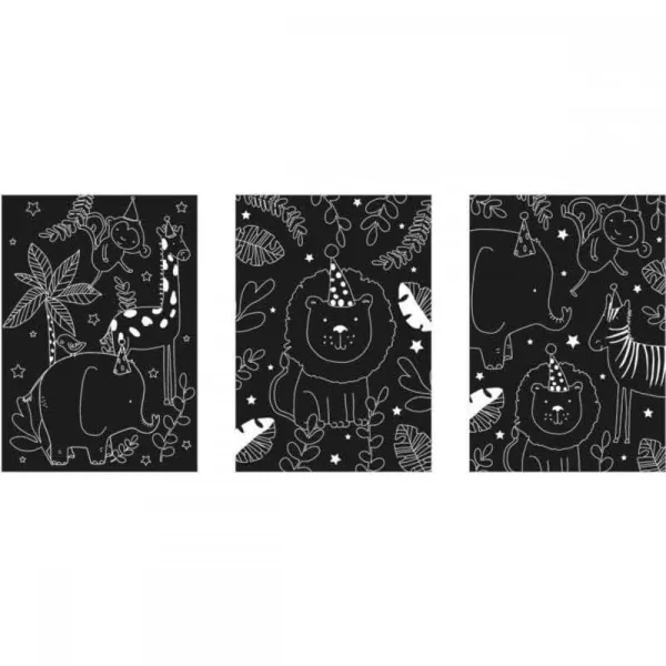 φύλλα scratch art set jungle 3 φύλλα eurowrap - Eurowrap