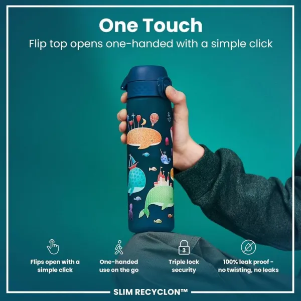 παγούρι ion8 slim 500ml whales - Ion8