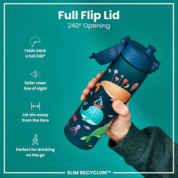 παγούρι ion8 slim 500ml whales - Ion8
