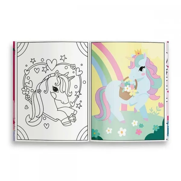 Βιβλίο με αυτοκόλλητα eurowrap unicorns sticker by numbers - Eurowrap