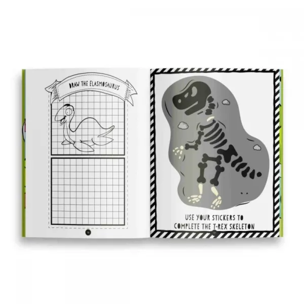 τετράδιο ζωγραφικής α4 dinosaur activity book με αυτοκόλλητα eurowrap - Eurowrap