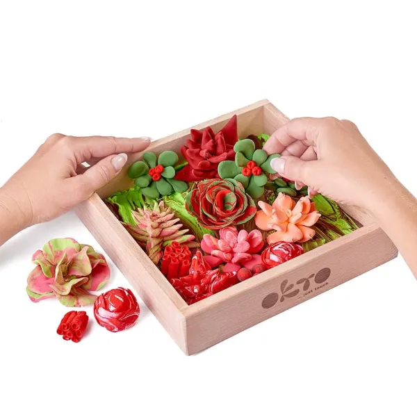 Δημιουργικό σετ κατασκευής 3d με πηλό okto succulents passion 14+ - Okto