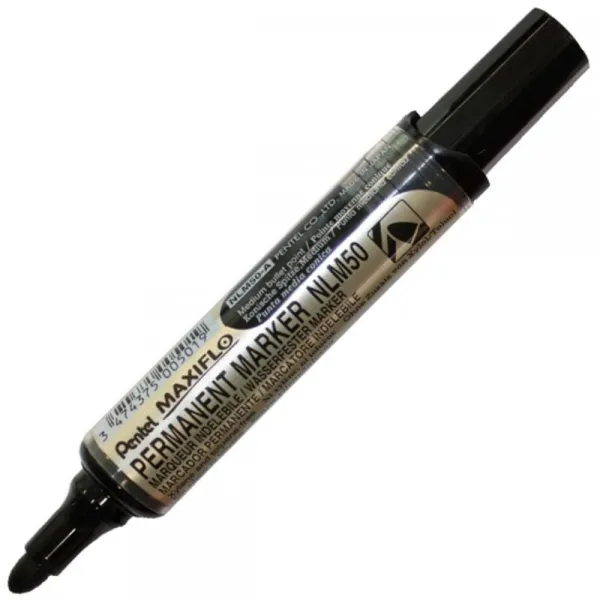Μαρκαδόρος pentel permanent maxiflo nlm50 μαύρο - Pentel
