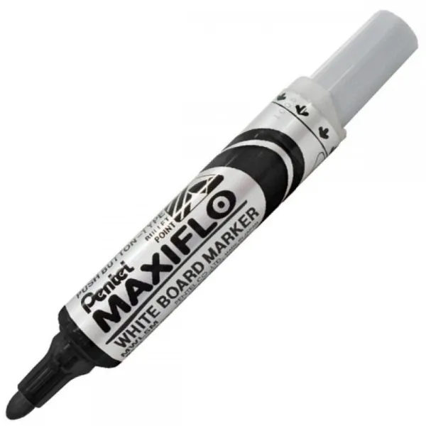 Μαρκαδόρος πίνακα pentel maxiflo χοντρός μαύρος - Pentel