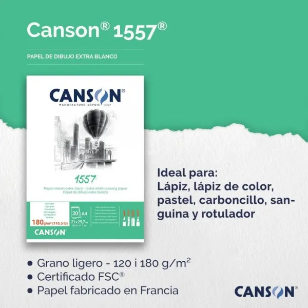 Μπλοκ canson sketch extra white 1557 a5 σπιράλ 120gr. 50 φύλλα - Canson