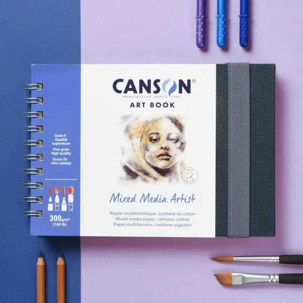 Μπλοκ canson mixed media artist σπιράλ α5 300gr. 56 σελίδες - Canson