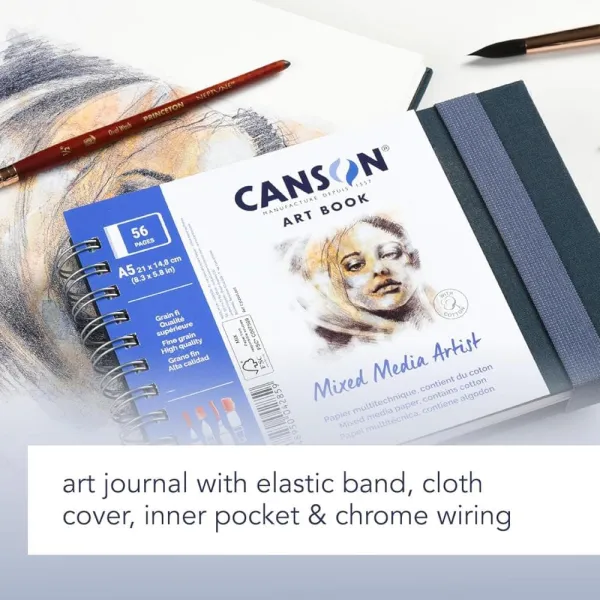 Μπλοκ canson mixed media artist σπιράλ α5 300gr. 56 σελίδες - Canson