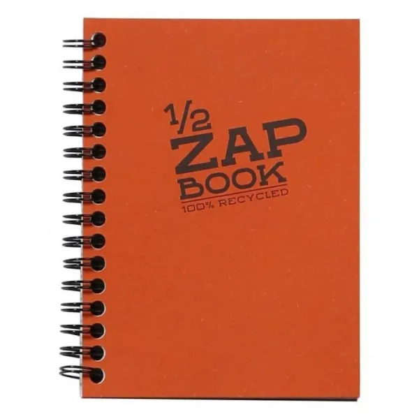 Μπλοκ clairefontaine 1/2 zap book σπιράλ 100% recycled a6 - Clairefontaine