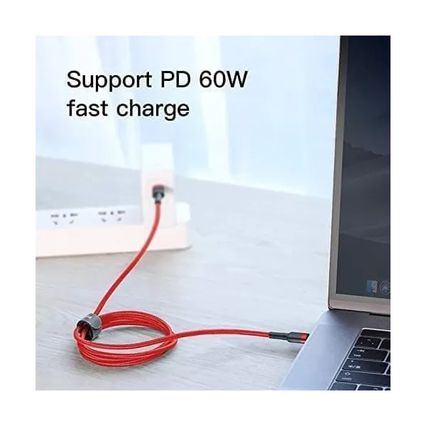 Καλώδιο baseus data cable cafule type-c to type-c 60w 2m red black - Baseus