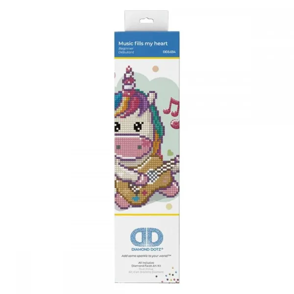 Κατασκευή diamond dotz καμβάς μονόκερος με μουσική 23x32cm 8+ - Diamond dotz