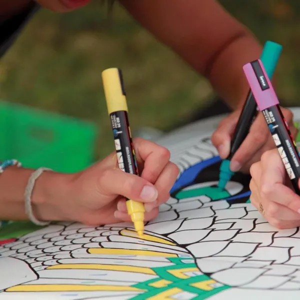 σετ μαρκαδόρων uni posca pop colours σε μεταλλική κασετίνα 20 τεμαχίων - Uniball