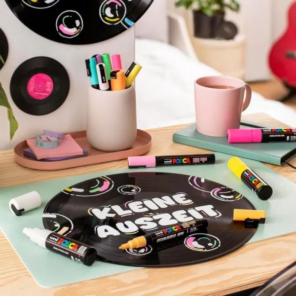 σετ μαρκαδόρων uni posca soft colours pc-3m 1.3mm 4 τεμαχίων - Uniball
