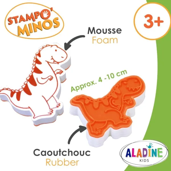σφραγίδες aladine minos super heroes 12 τεμάχια & ταμπόν 3+ - Aladine
