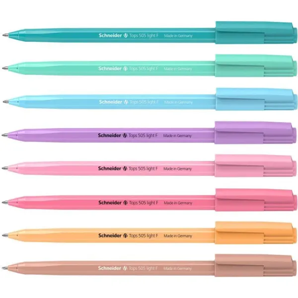στυλό schneider tops 505 pastel f με καπάκι μπλέ μελάνι - Schneider